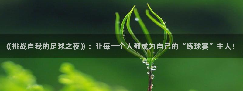  易倍emc体育信誉怎么样!：《挑战自我的足球之夜》：让每一个